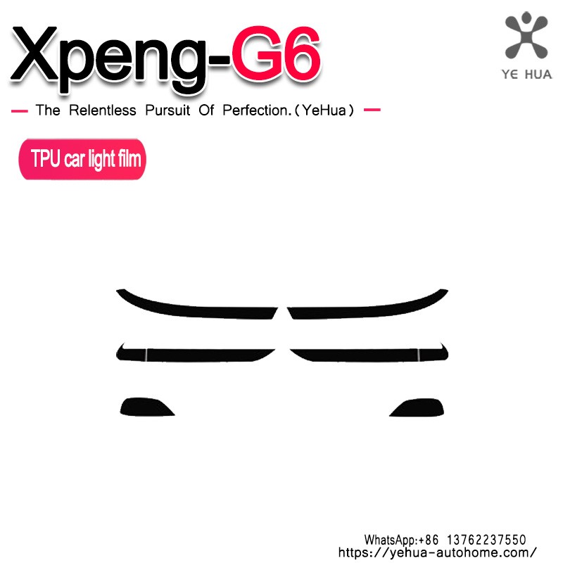 For Xpeng G6 2023-2025 Lamp Film Front And Rear Car Lights Blackened Color Changing Protective TPU Film