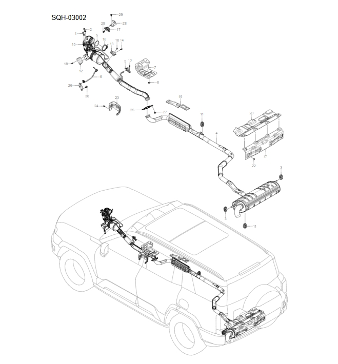 SQH-03002 Exhaust System