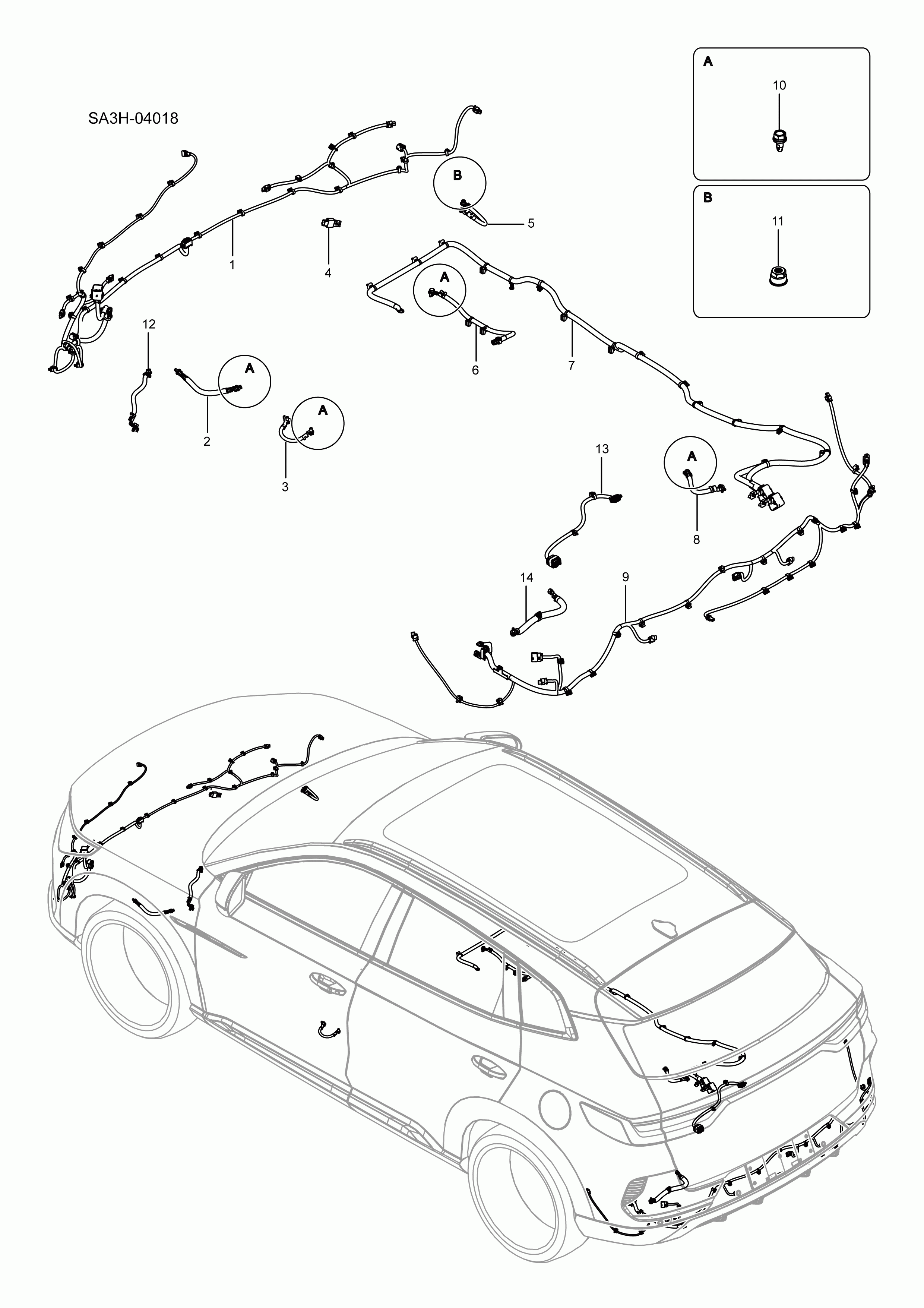 SA3HJ-04018 small wire for car