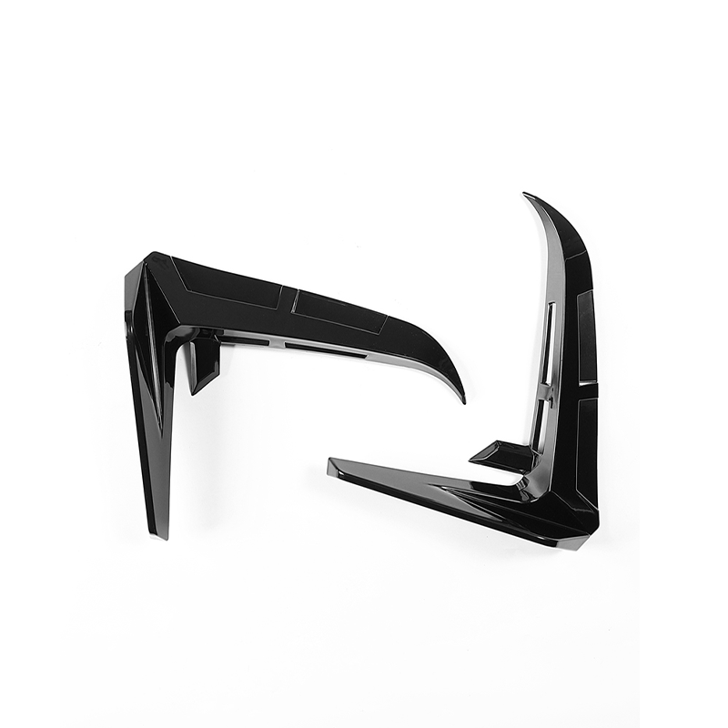 Zeekr 001 2021-2024 Front Fog Lamp Trim Bumper Wind Knife ABS Carbon Fiber Look Blade Trim Light Eyebrow Spoiler Decoration