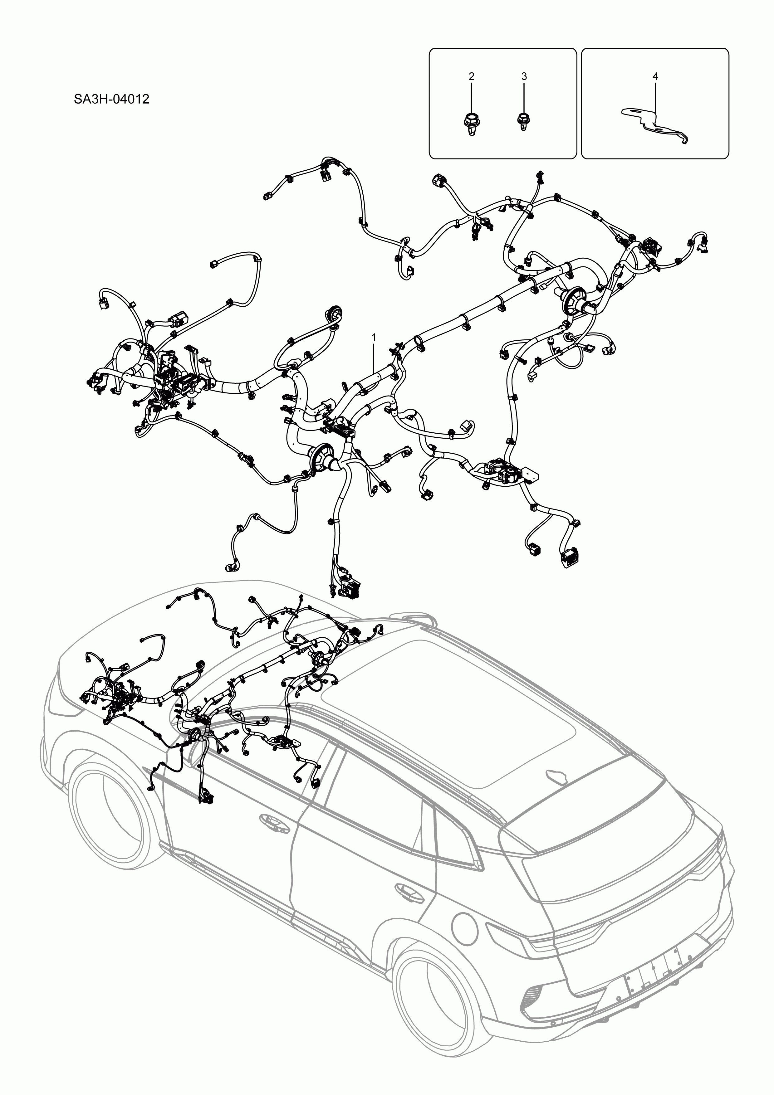 SA3HJ-04012 front cabin wiring harness