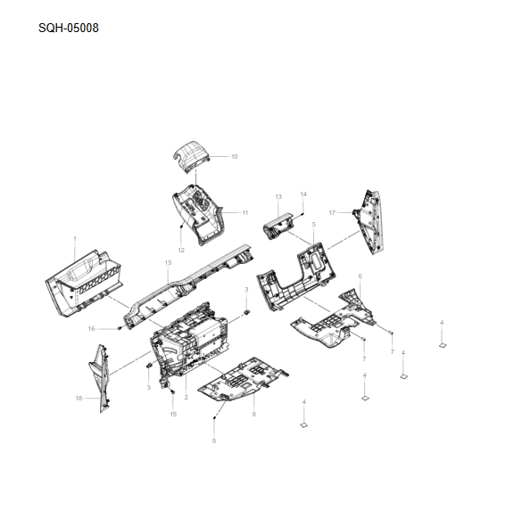 SQH-05008 Instrument panel lower body