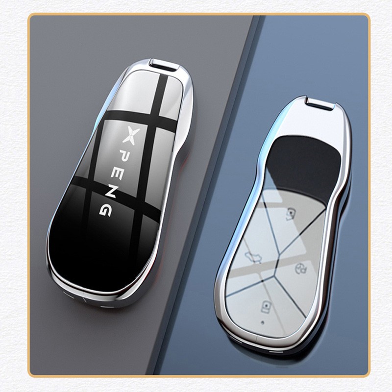 For Xpeng P7 P7i  2022-25 TPU Car Key Cover Case Shell Fob Way Car Alarm LCD Remote Controller Keychain Keyless