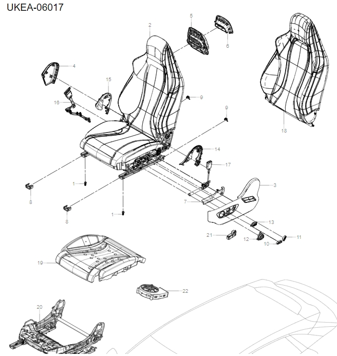 UKEA-06017 driver's seat
