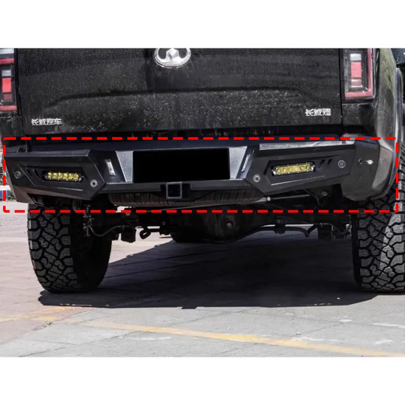 GWM Great Wall Poer 2019-2023 Black Car Rear Bumper Diffuser Spoiler Lip Trim Body Kit