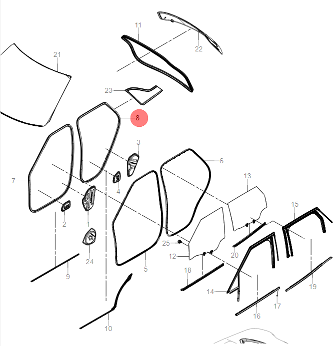 SC3E-06007 Glass and Seals