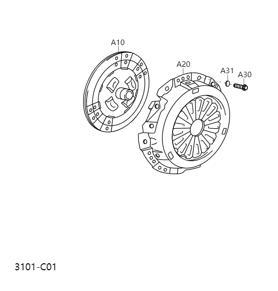 Clutch and release fork3101
