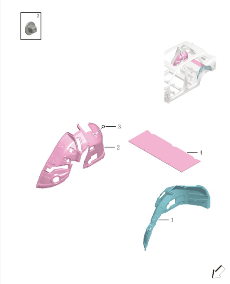 Sound insulation pad - rear5018