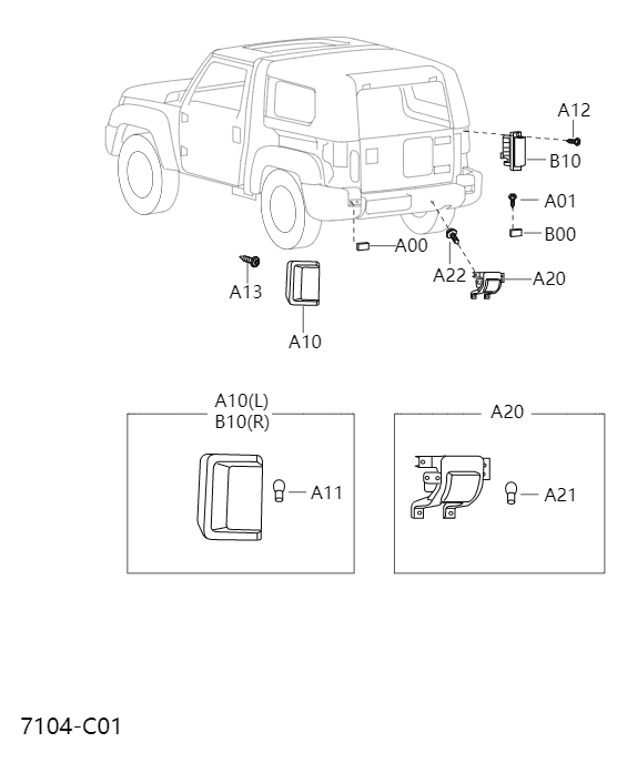 Rear combination lamp7104-1