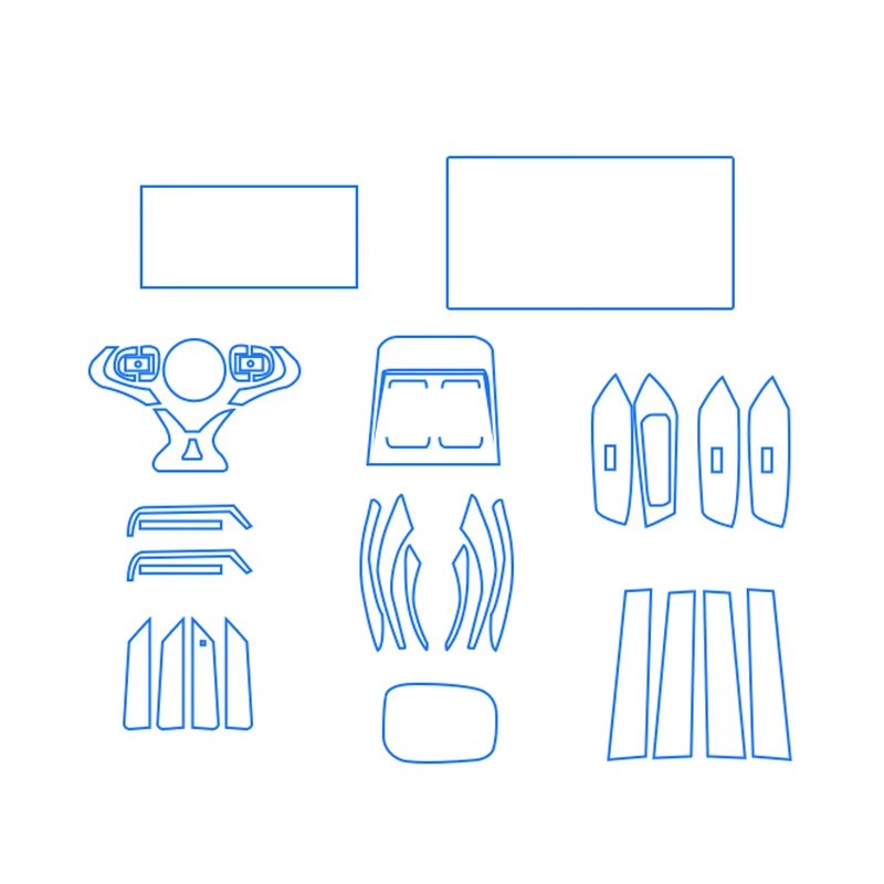 BYD Seagull 2023-2024 Car interior Center console transparent TPU Paint protective film Anti scratch sticker