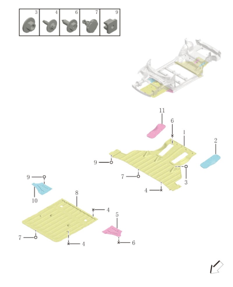 Bottom plate protective plate6074