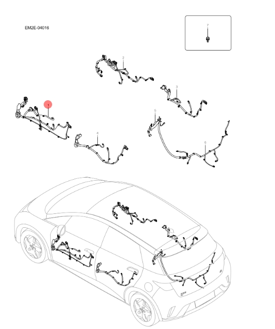 EM2E-04016 door harness
