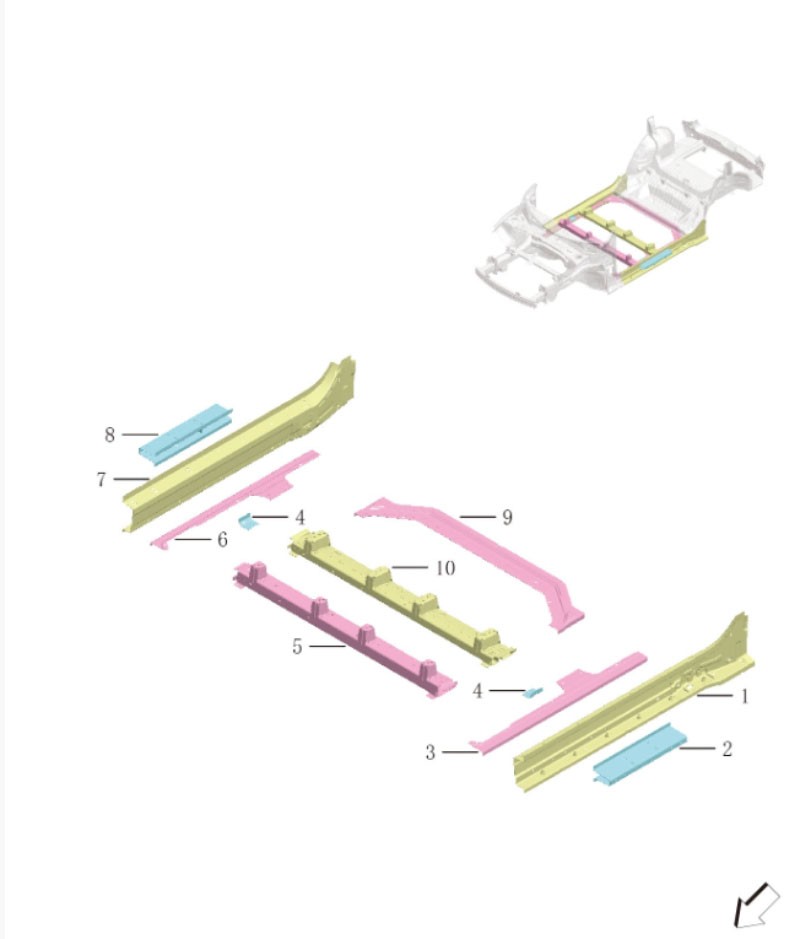 Front floor of the vehicle5013