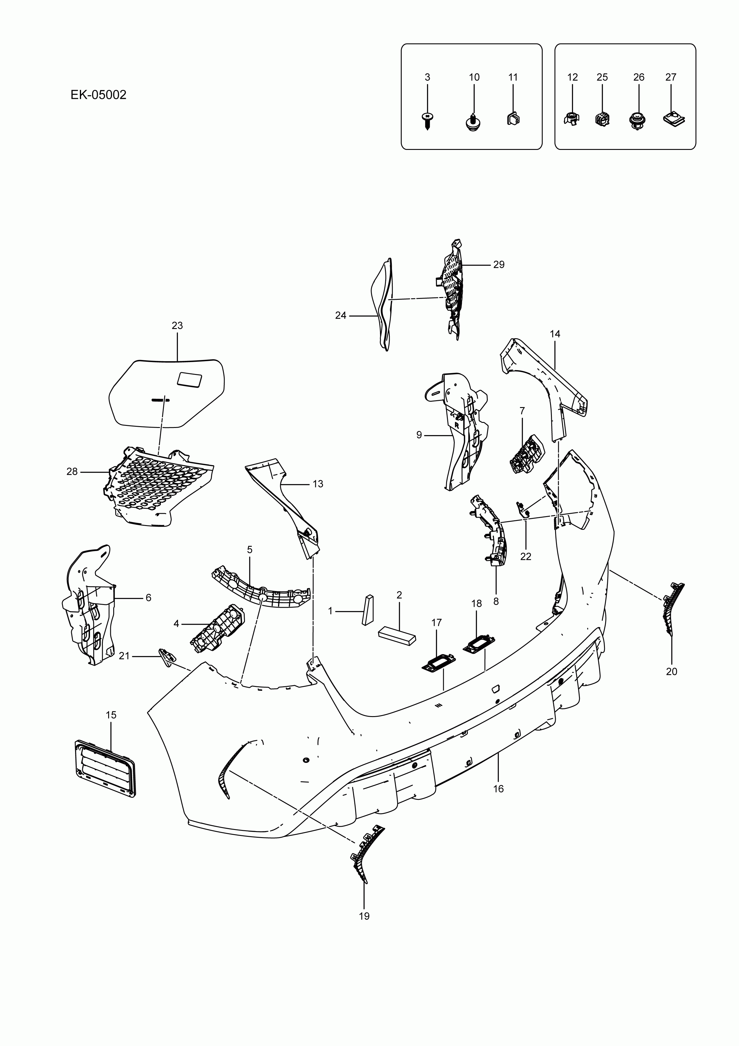 EK-05002 Rear bumper