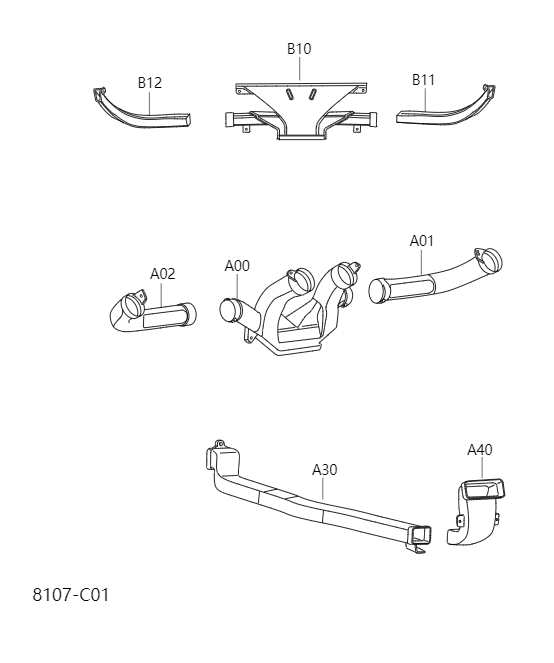 Heating and air conditioning - supply duct8107