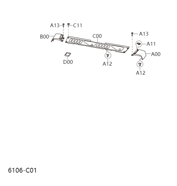 Front panel cover plate6106