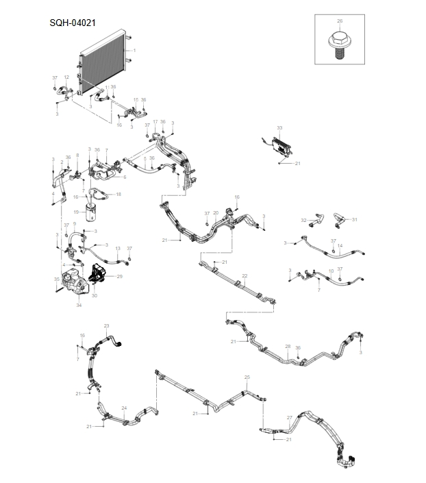 SQH-04021 air conditioning pipeline