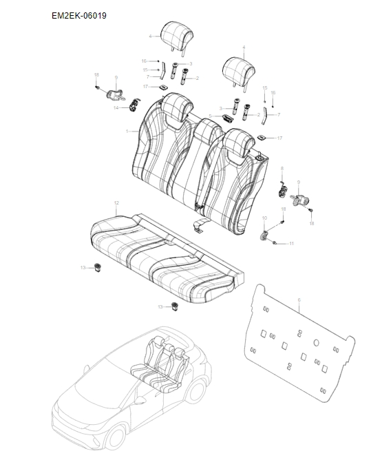 EM2E-06019 Rear seats