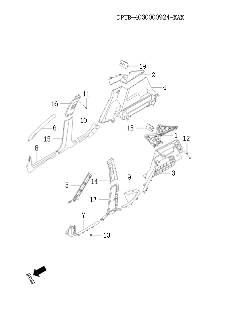 Side panel interior parts    50