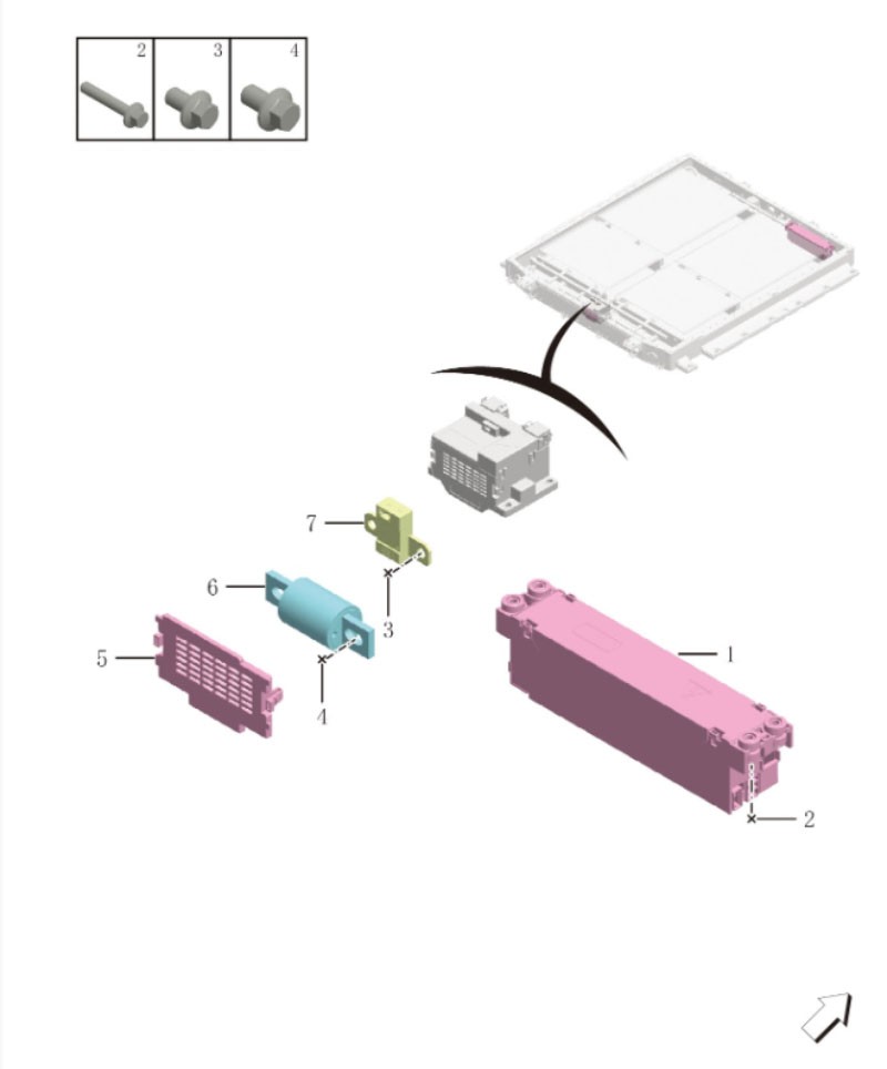 High voltage components of power batteries2214-honeycomb