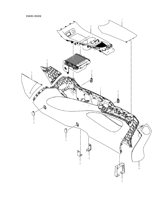 EM2E-05009 auxiliary instrument panel