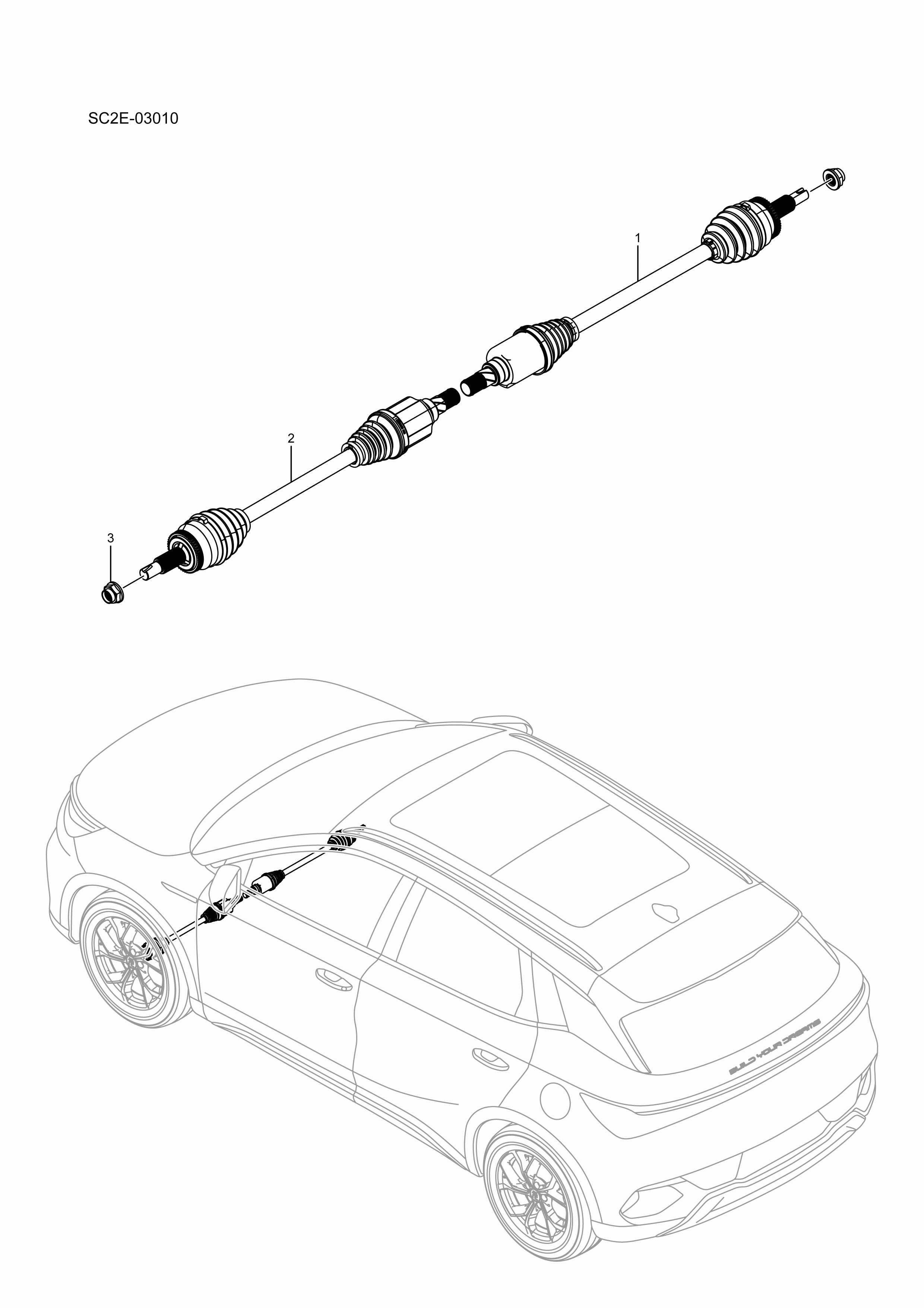 SC2E-03010 Drive Half Shaft