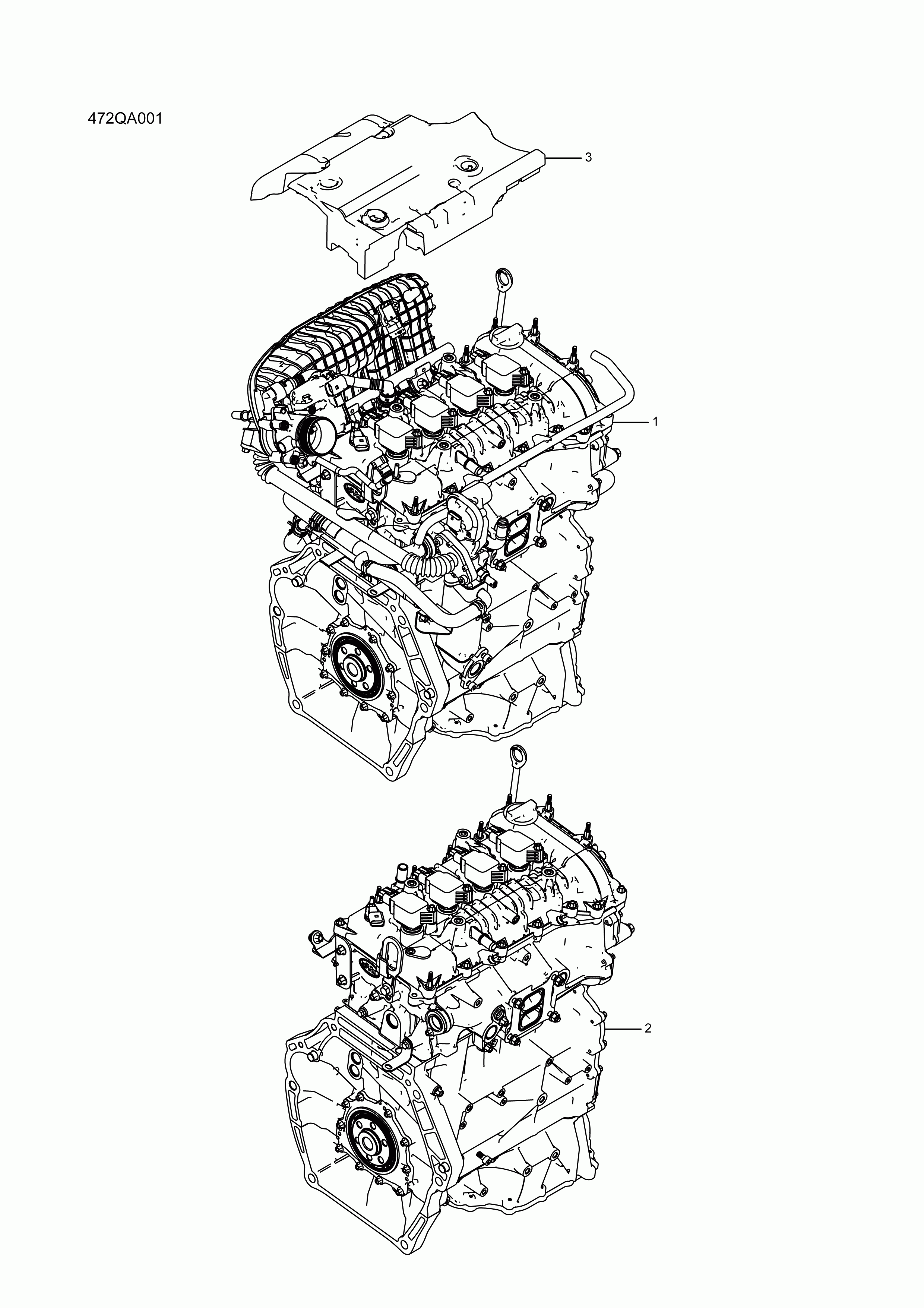 472QA001 engine assembly