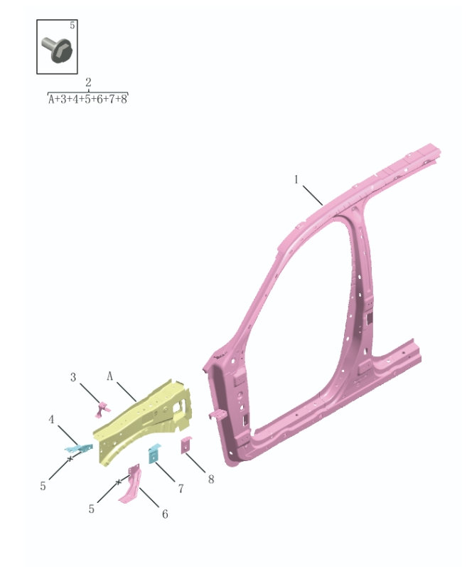 Front pillar of the vehicle5042