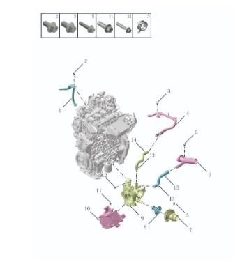 Water pump and thermostat1066