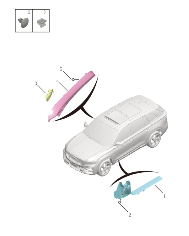Side panel decorative panel - front6055