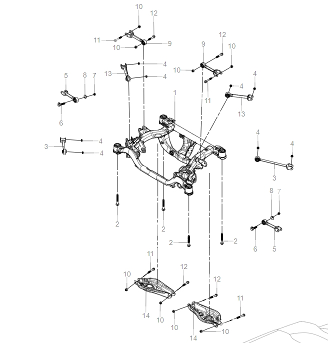 UKEA-03014 Rear Subframe