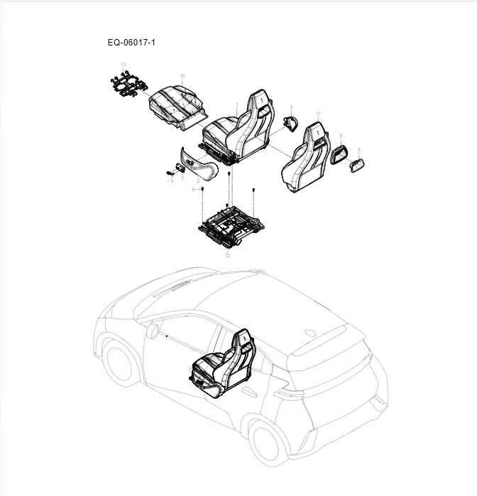 EQE-06017-1 Electric driver's seat