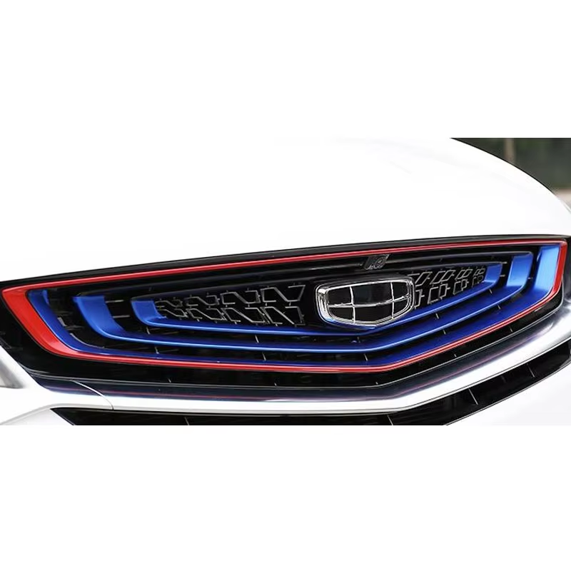 For Geely Coolray 2018-2021 BinYue Tri Color Exterior Decoration for Front Embossing Modification Car Accessories Stickers Parts