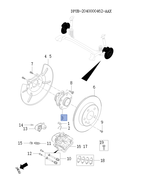rear brake assembly   77