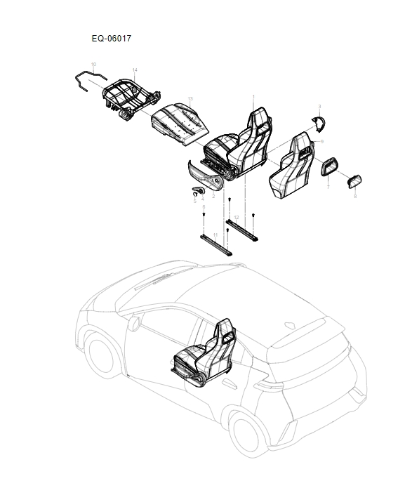 EQE-06017 Manual Driver's Seat