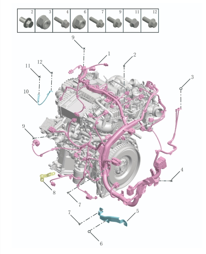Engine wiring harness7010