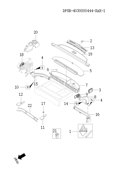 Rear luggage compartment interior parts    54