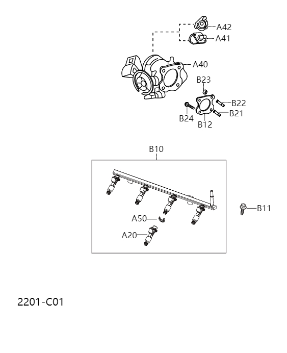 Fuel injection and throttle body2201