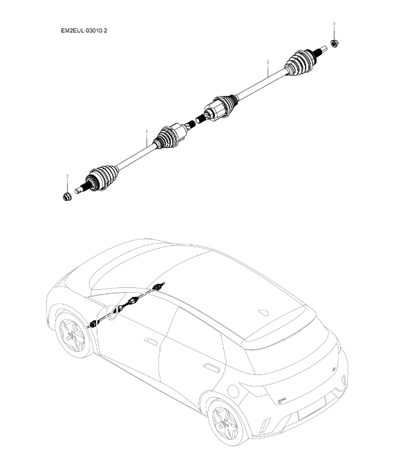 EM2E-03010 Drive Half Shaft