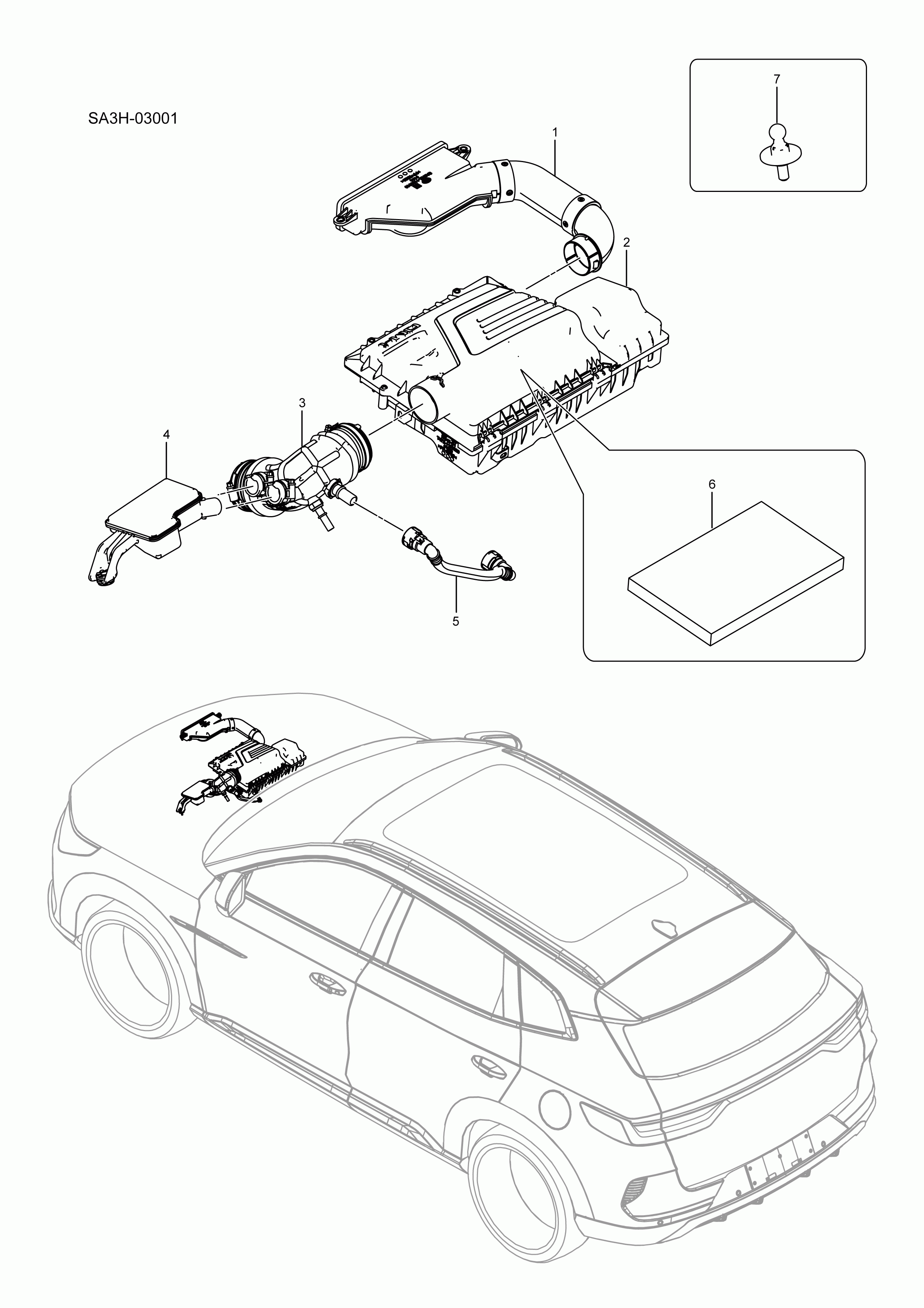 SA3HJ-03001 air intake system