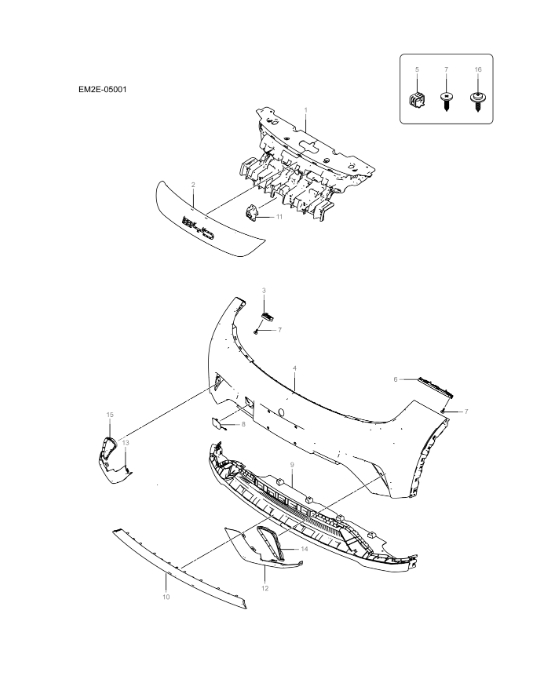 EM2E-05001 Front bumper