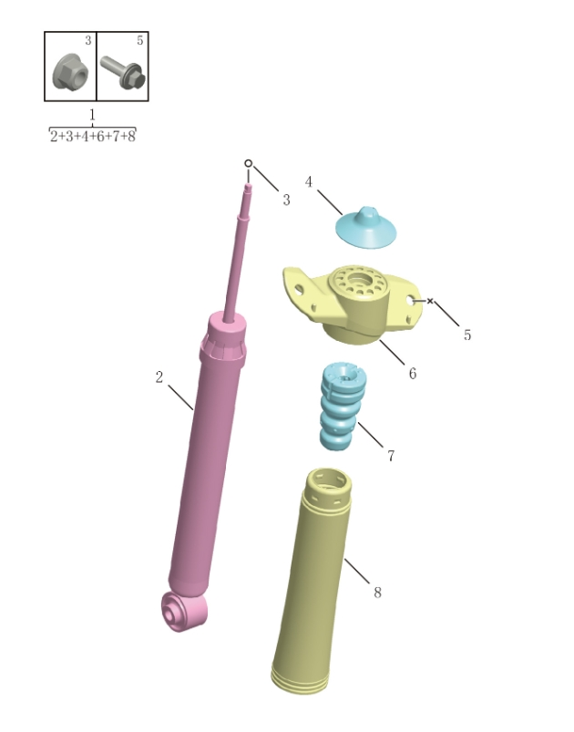 Rear shock absorber4020