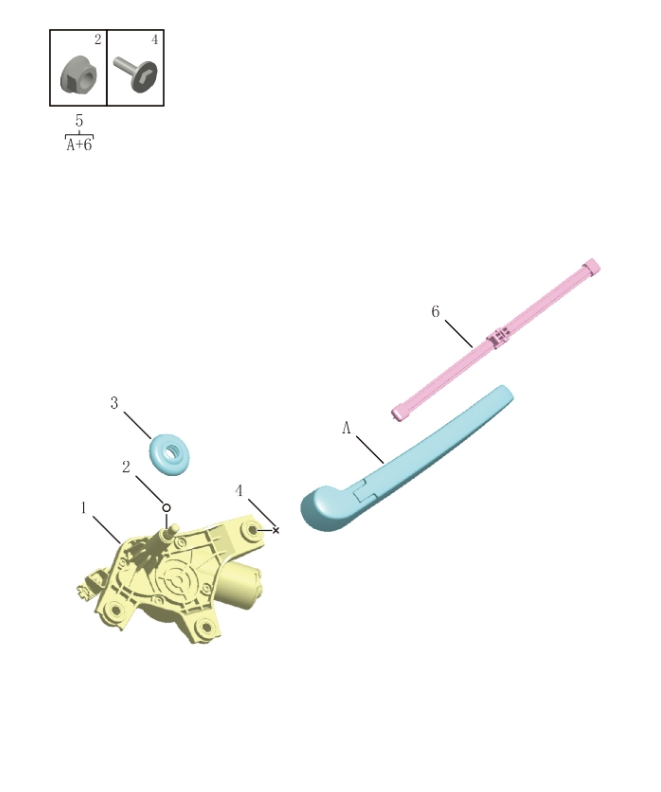 Rear wiper mechanism6022