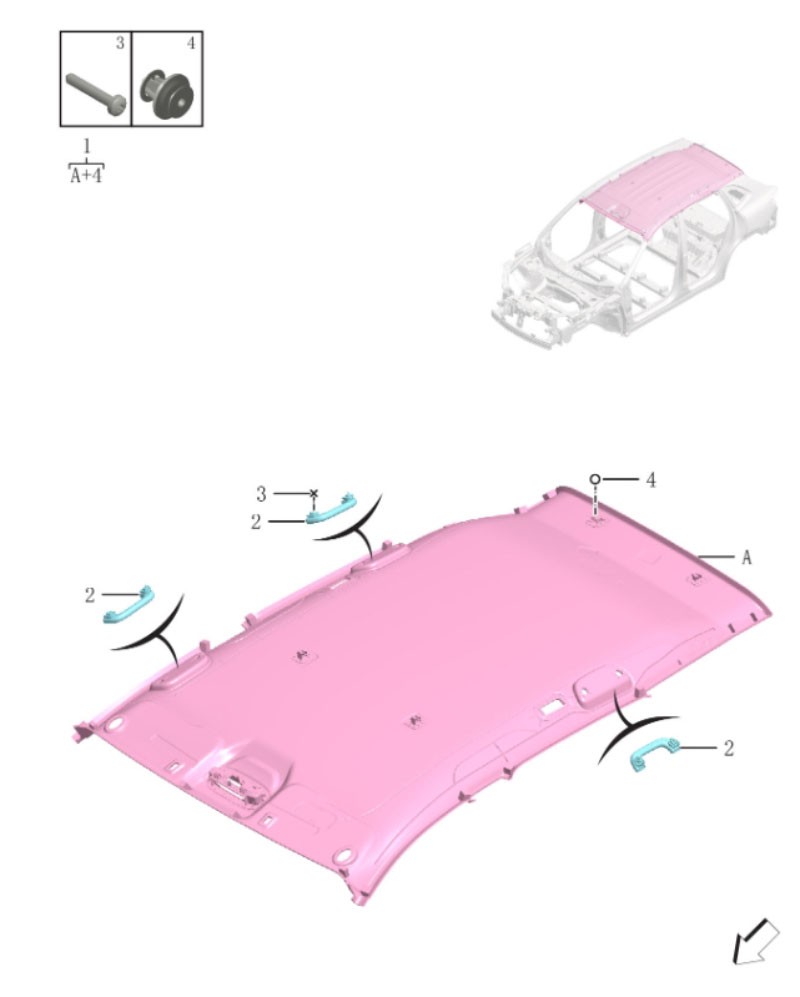 Roof interior panel6062-A1
