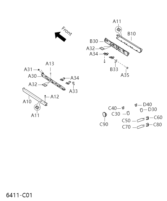 Exterior decoration of the car body6411-1