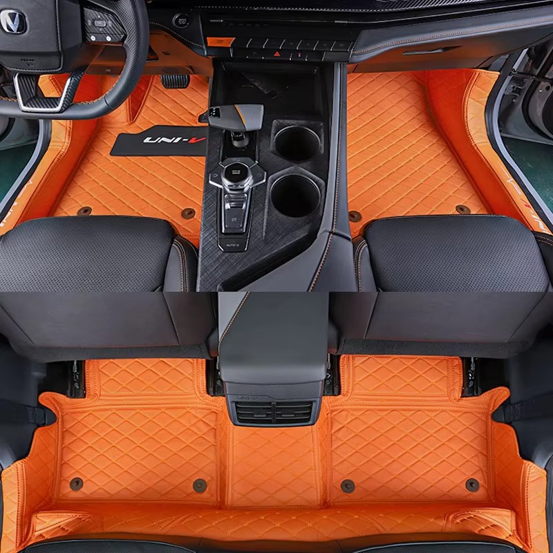 Changan UNI-V UNIV 2022 2023 Car Styling Floor Mats Layer Leather Foot Pad Interior Floorliner Auto Accessories