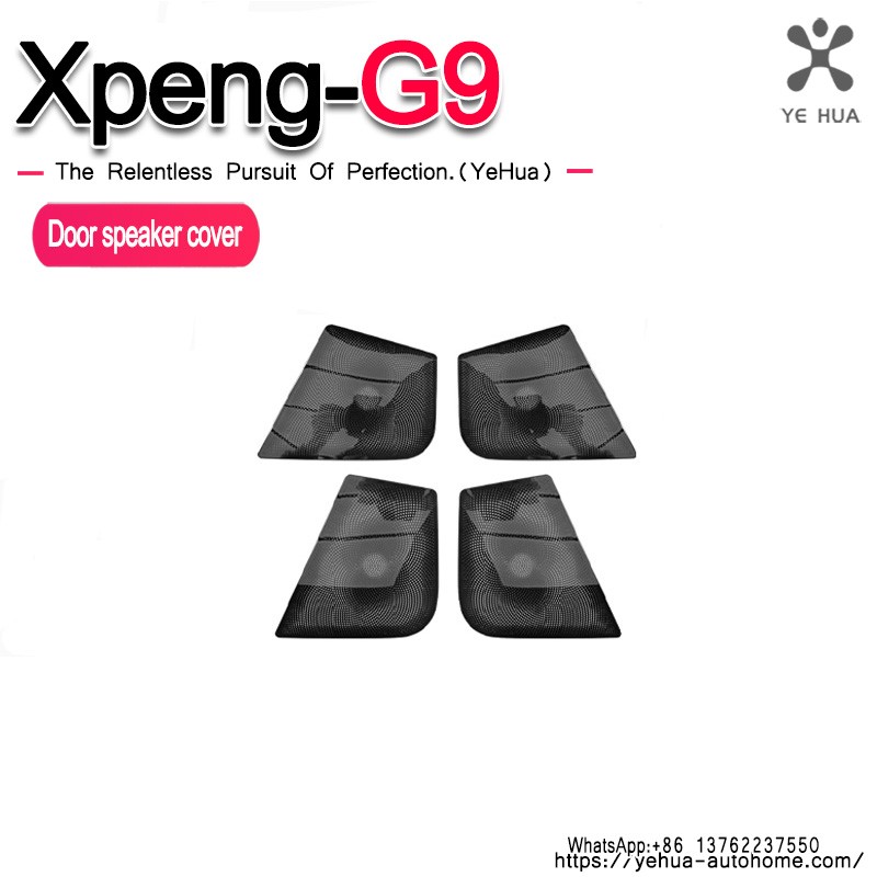 For Xpeng G9 2023-25 Car Door Speaker Cover Stainless Steel Anti-scratch Door Audio Decoration Cover Sticker Car Accessories