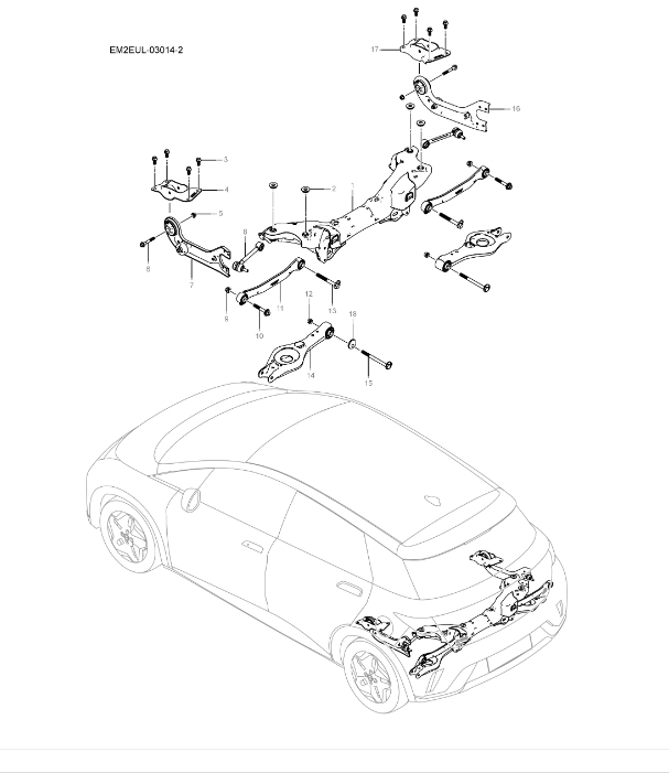 EM2E-03014-2 Rear subframe