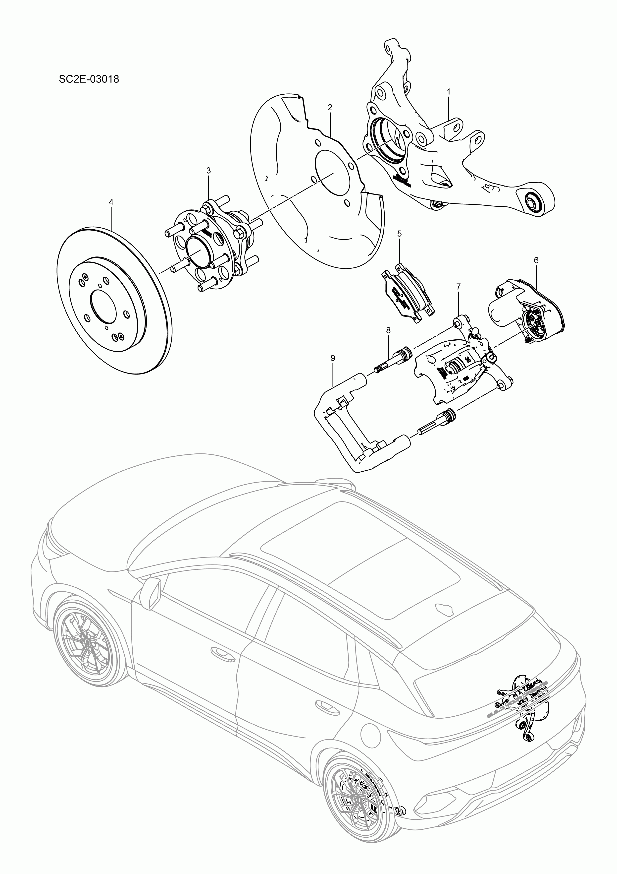 SC2E-03018 rear brake