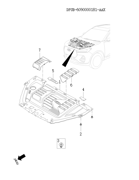 Front decorative strip     51